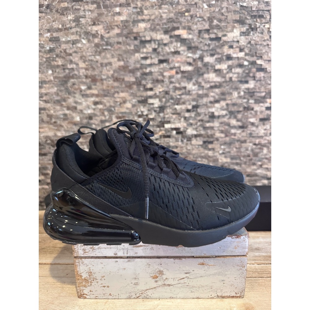 Nike‎ Air Max 270 Womens Triple Black Running Shoes AH6789-006 Size 9.5